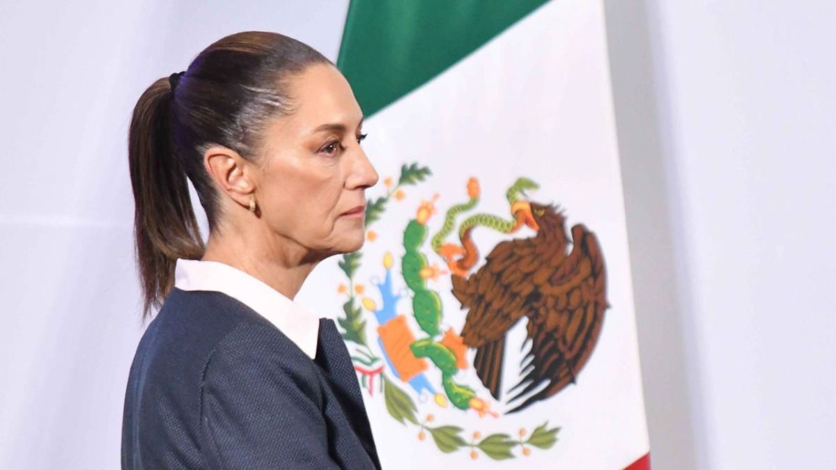 La presidenta de México durante la mañanera de noviembre