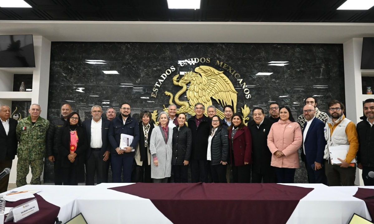 Claudia Sheinbaum en reunión con el gobernador de Tamaulipas y su Gabinete