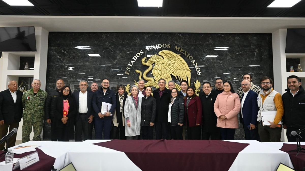 Claudia Sheinbaum en reunión con el gobernador de Tamaulipas y su Gabinete