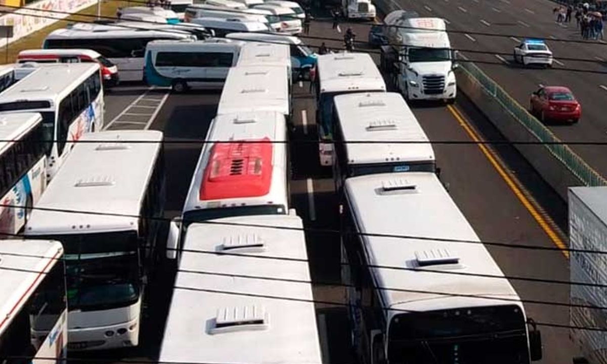 Bloqueo de transportistas mexico pachuca