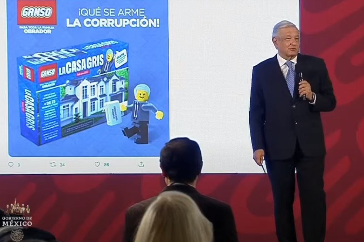 AMLO destacó la "creatividad" de sus adversarios con la maqueta de la "Casa Gris".