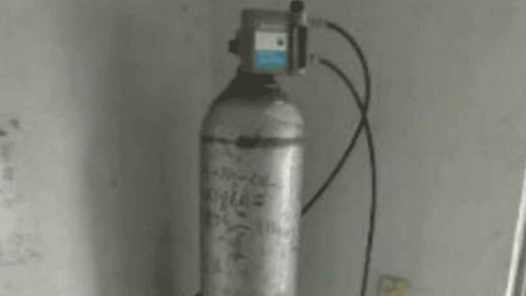 Cilindro de gas cloro robado en Querétaro y que activó alerta en seis estados del país.