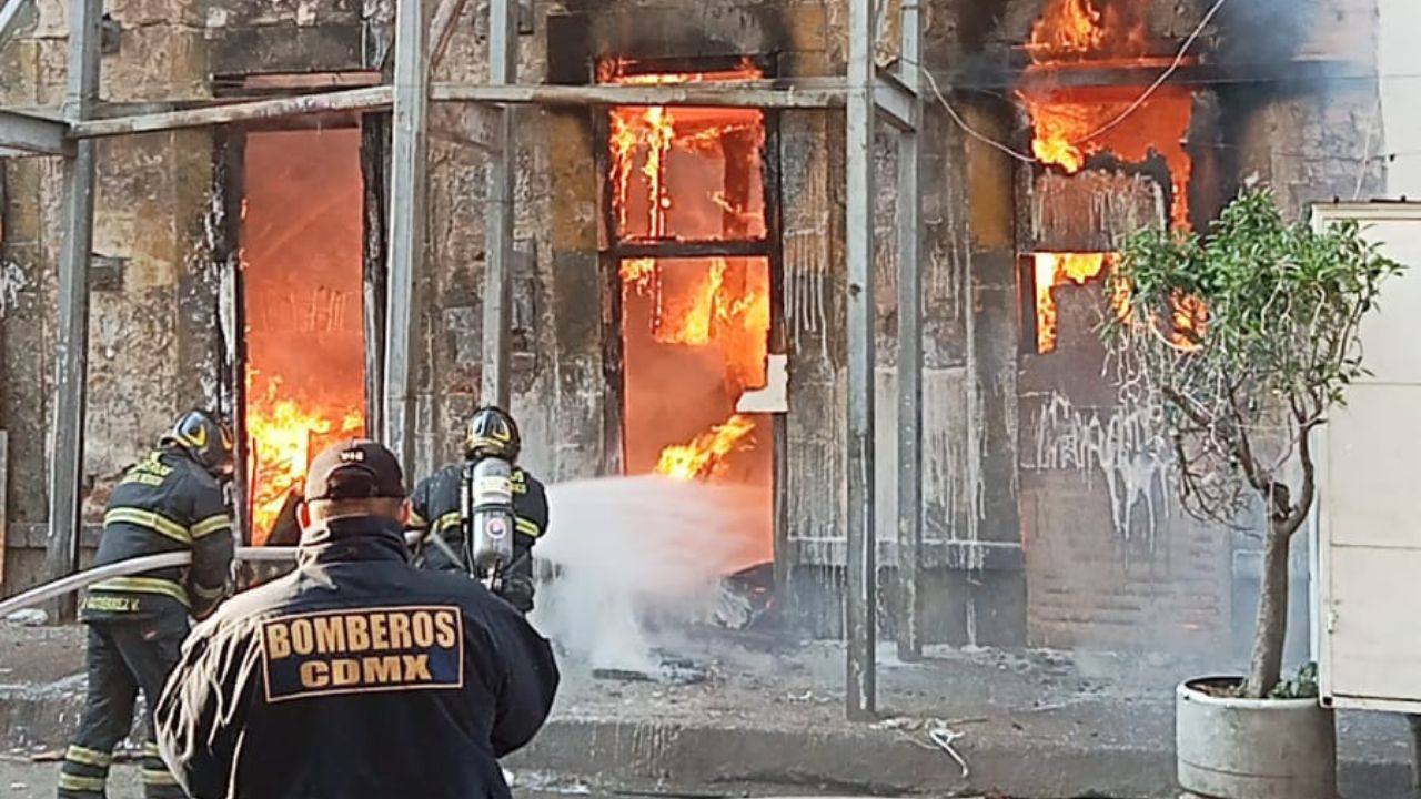 aspectos del incendio en edificio abandonado