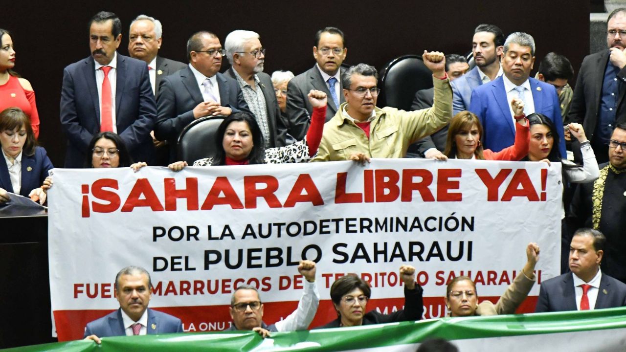 El PT protestó en San Lázaro a la que acudió Rachid Talbi El Alami, presidente de la Cámara de Representantes del Reino de Marruecos.