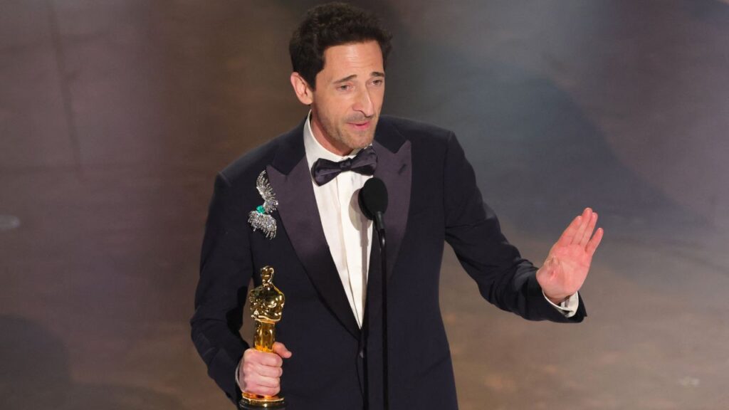 Foto: AFP| Oscar a Mejor Actor Adrien Brody por El Brutalista 