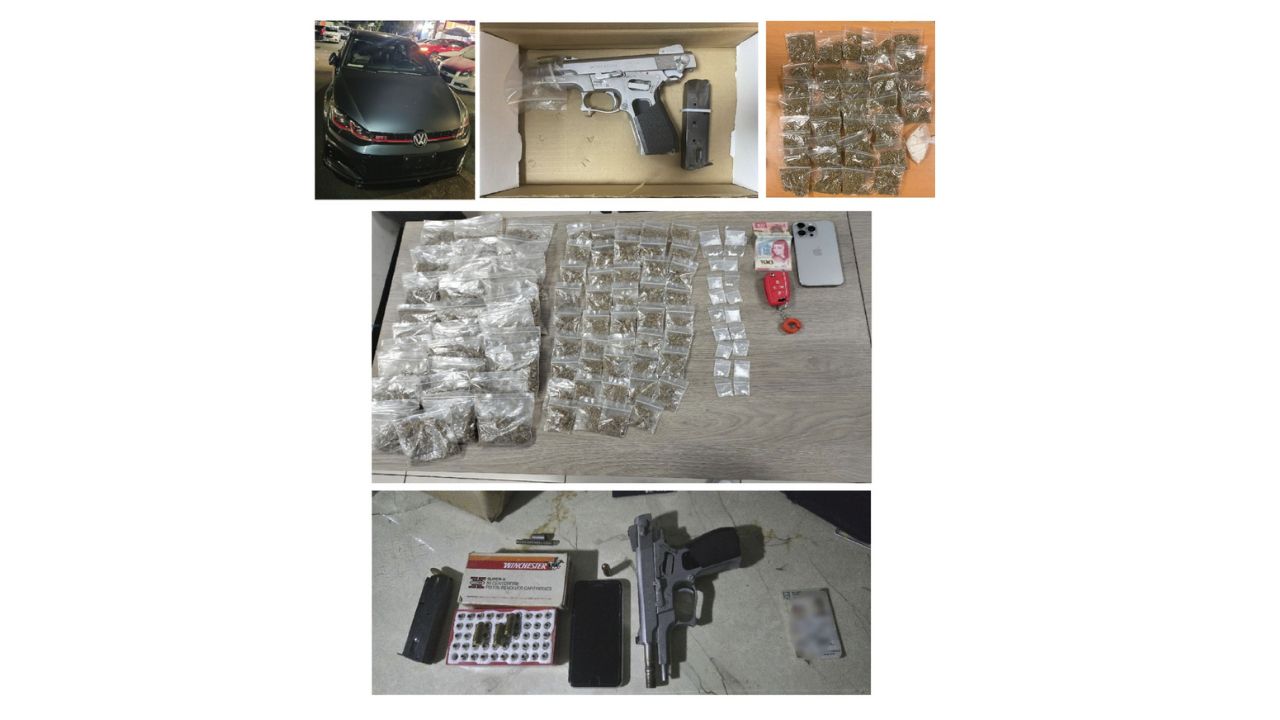 Aseguran aparente, droga y armas de fuego en la alcaldía Cuauhtémoc 