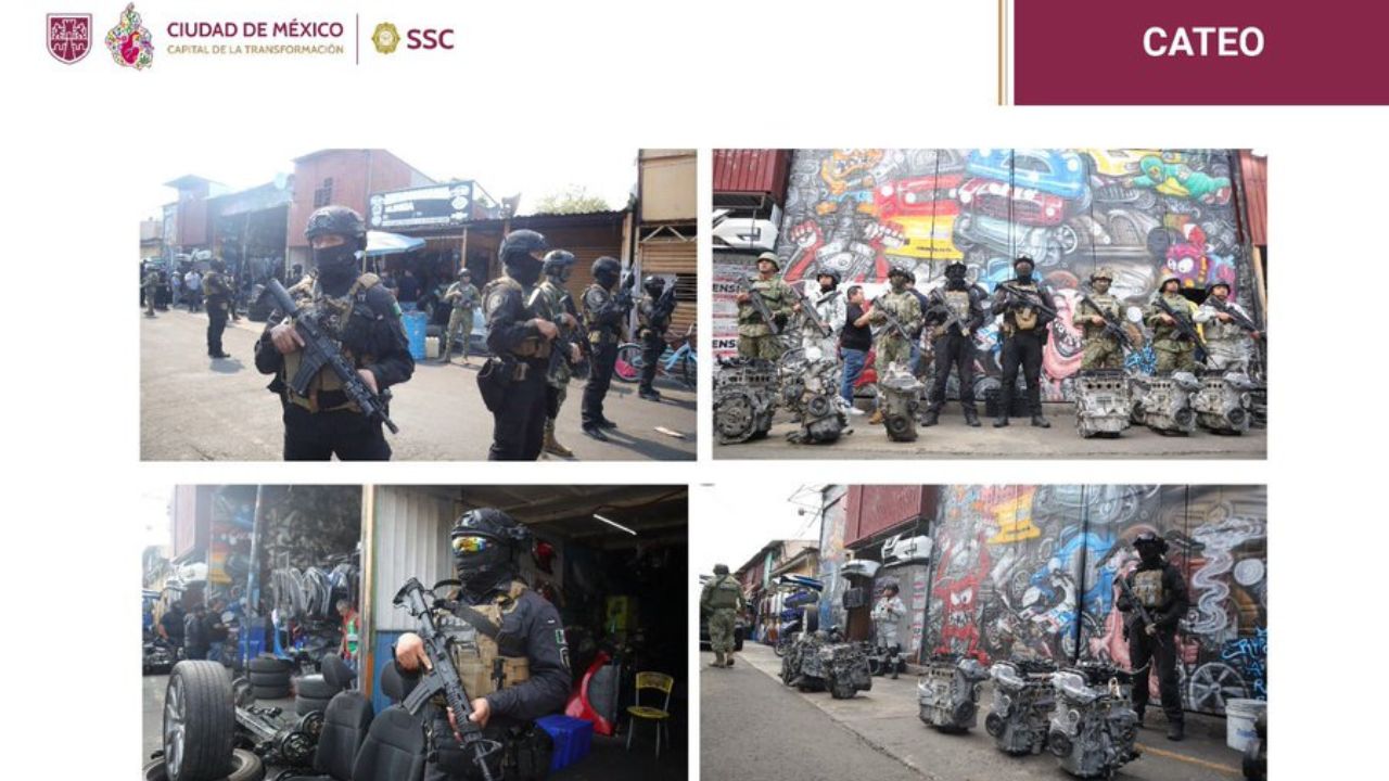 En una operación conjunta entre autoridades capitalinas y federales se decomisaron 85 toneladas y media de autopartes en la alcaldía GAM.