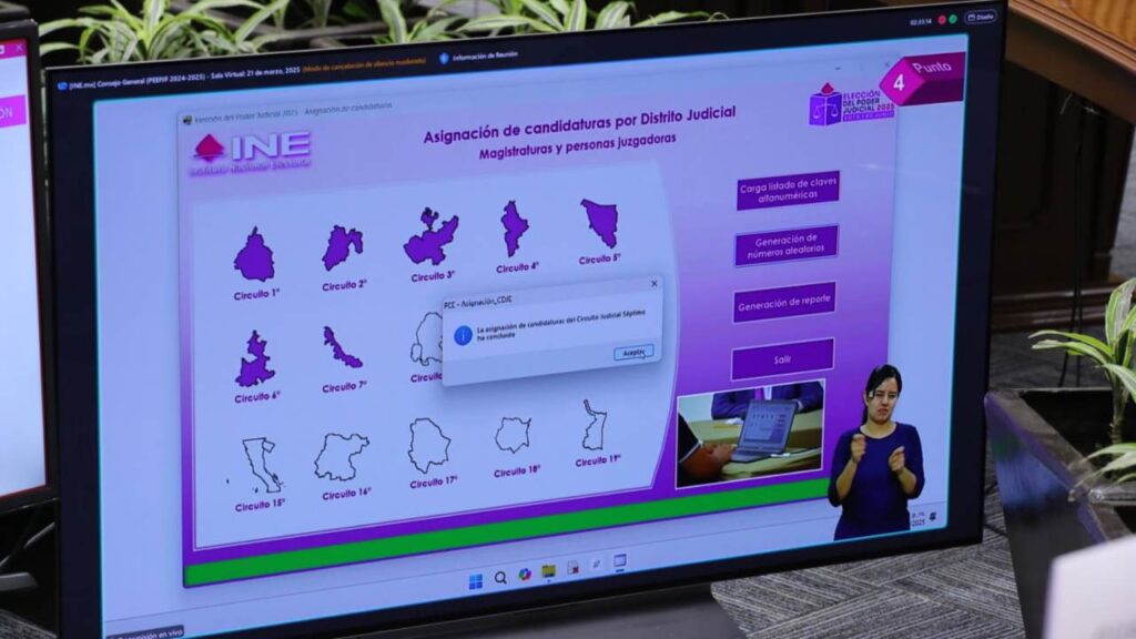 Con un sorteo electrónico se asignó los distritos en los que competirán los candidatos judiciales.