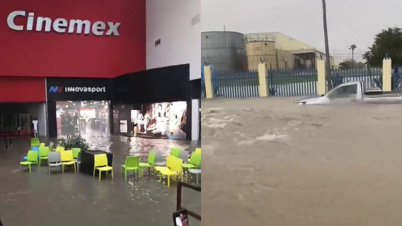 Lluvias torrenciales provocan inundaciones severas en la zona norte de Tamaulipas.