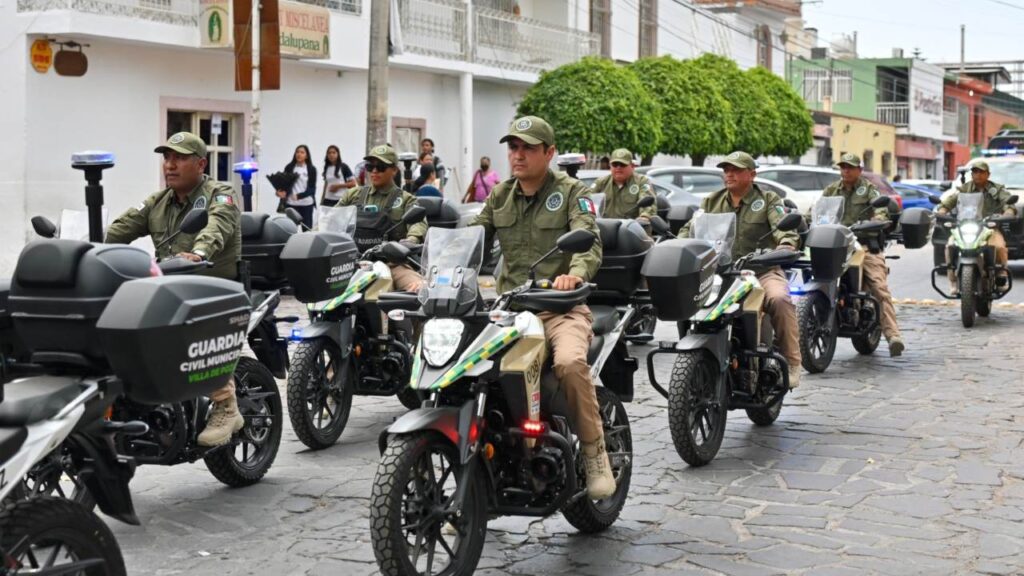El Gobierno de SLP entregó equipamiento de seguridad a los policías de Villas de Pozos.