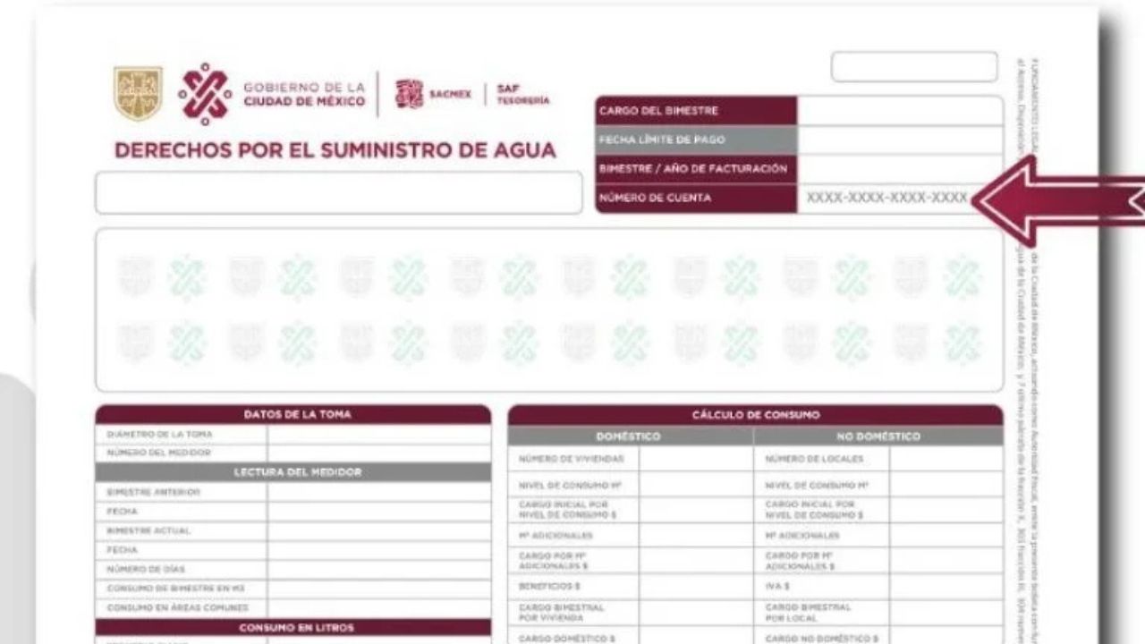 ejemplo de recibo del aagua