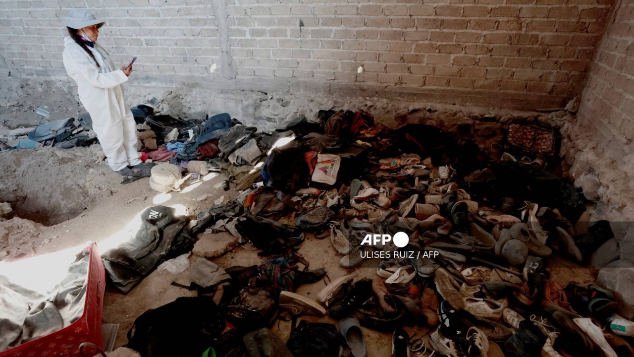 zapatos encontrados en el Rancho Izaguirre