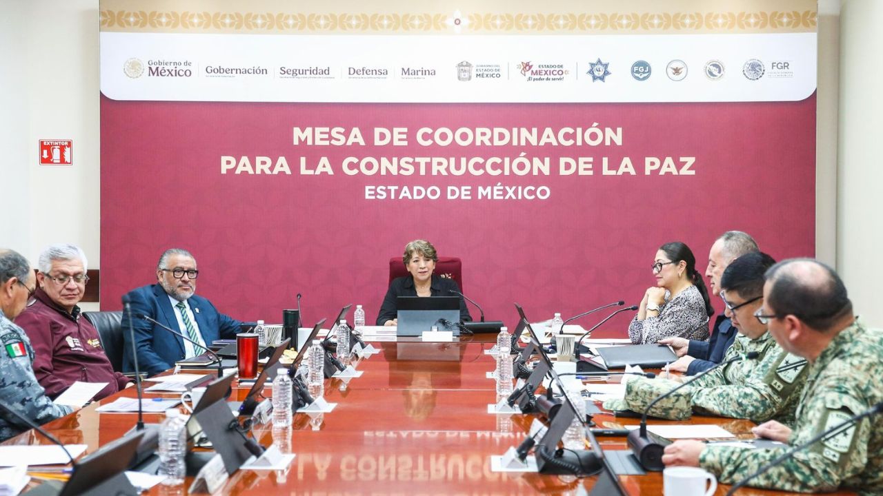 Durante la Mesa de Coordinación para la Construcción de la Paz  se reafirma el trabajo en conjunto entre los tres órdenes de gobierno es esencial para alcanzar un Estado de México más seguro