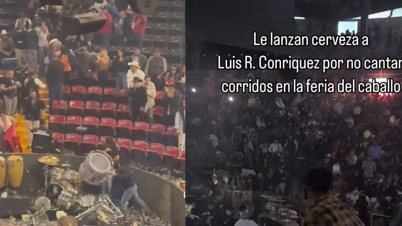 Lanzan cerveza a Luis R. Conriquez por no cantar corridos 