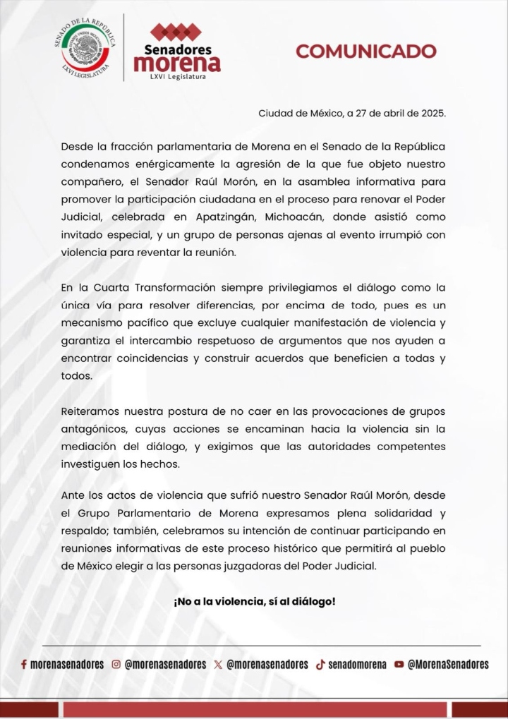 Foto: Senadores Morena