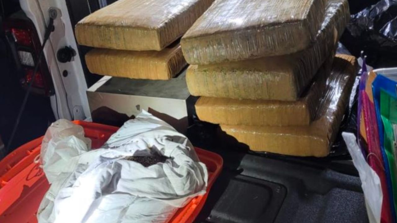 Droga asegurada por miitares