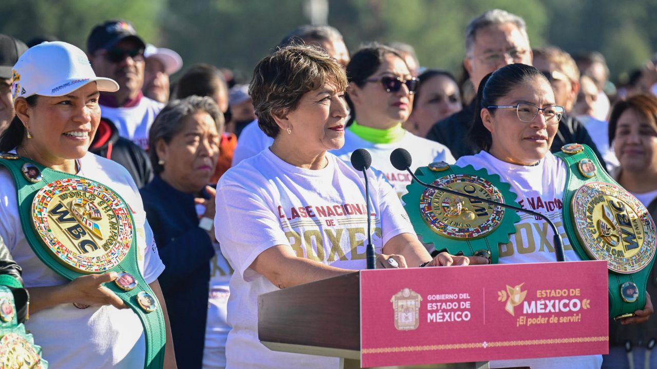 Delfina Gómez encabeza la Clase Nacional de Boxeo en la entidad y conecta nocaut en contra de las adicciones; creará módulos de escuela de boxeo en el Estado de México.