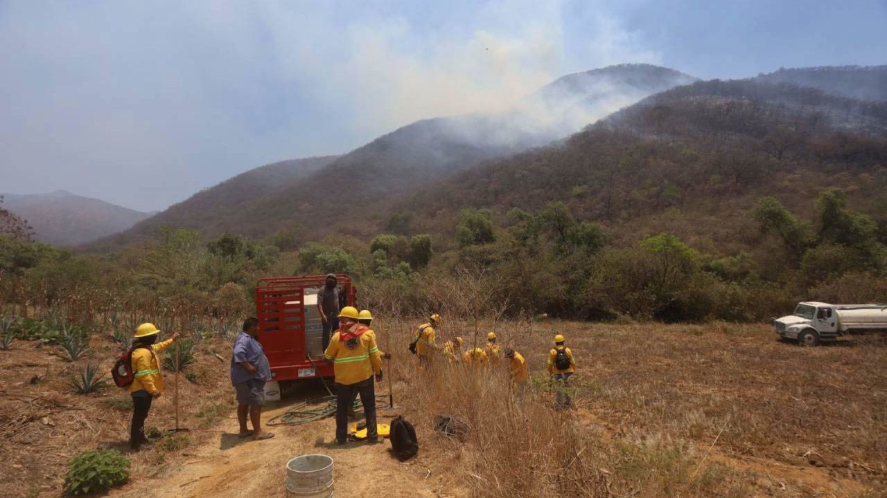 El Gobierno de Oaxaca confirmó la muerte de dos brigadistas que combatían un incendio forestar en El Manzanito en Santa María Peñoles.
