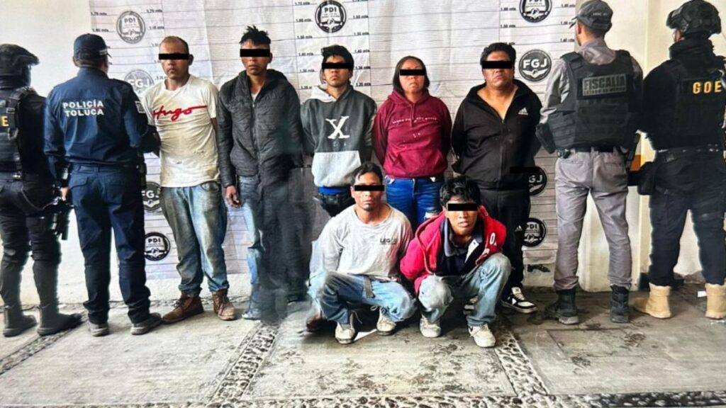 Los detenidos quedaron a disposición del Agente del Ministerio Público de la Fiscalía del Edomex.