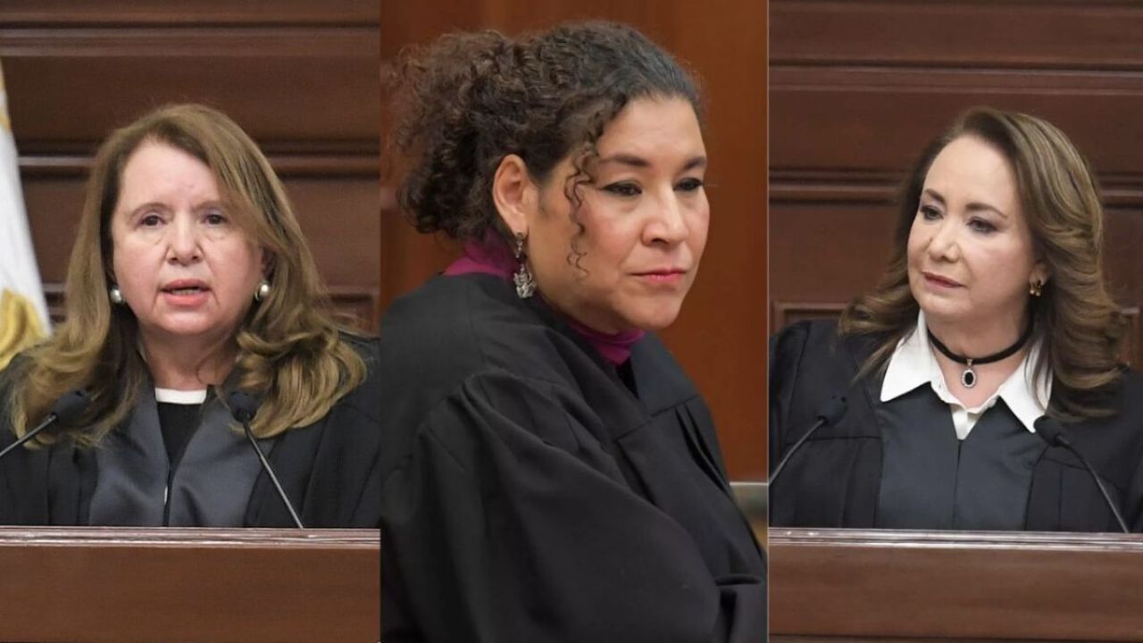 Yasmín Esquivel, Loretta Ortiz y Lenia Batres celebran vía libre para promover elección judicial.
