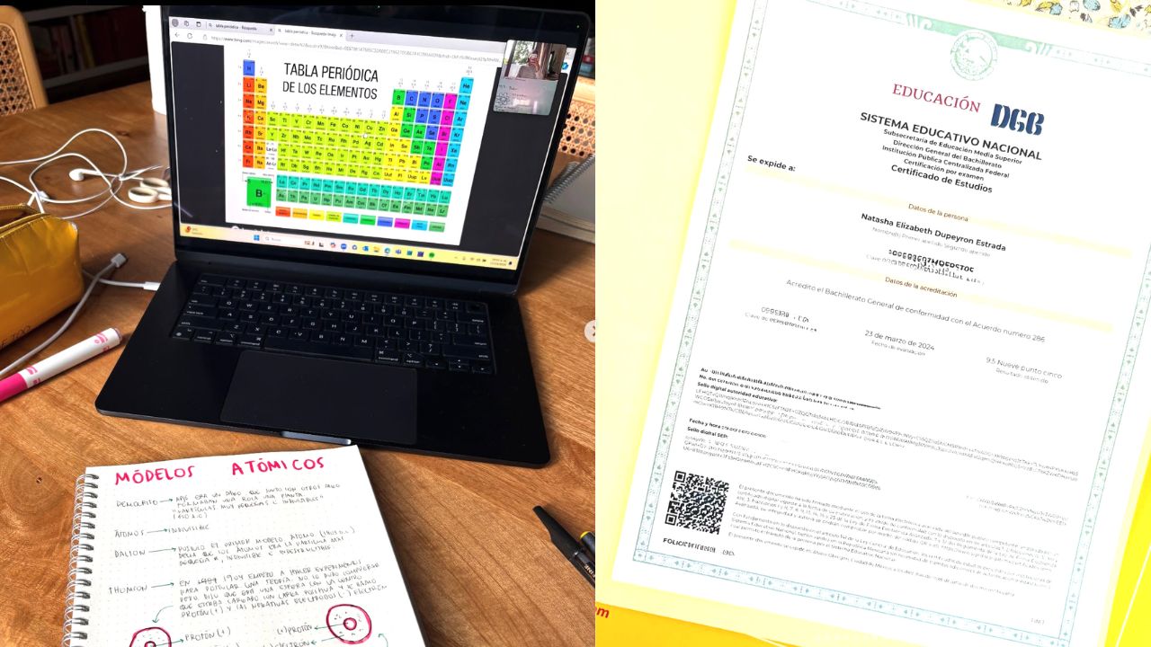 Natasha Dupeyrón compartió emocionada en sus redes sociales que terminó sus estudios de preparatoria y recibió por fin su certificado. 