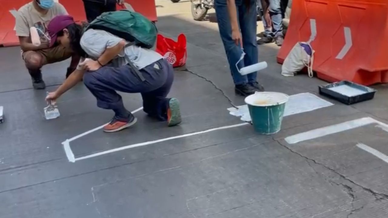 Así protestaron en el Senado, con pancartas y consignas.