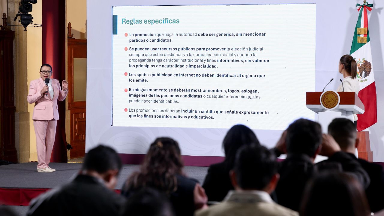 Rosa Icela promueve la elección judicial en la mañanera