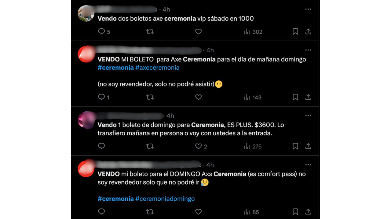 Pese a suspensión, fans venden sus boletos para el Axe Ceremonia 2025.