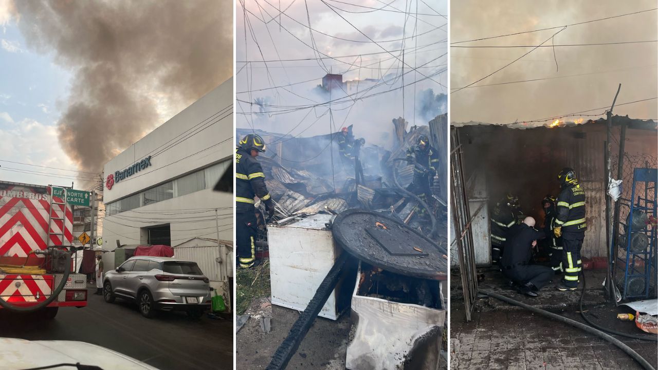 Aproximadamente 100 personas fueron evacuadas y el metro detuvo operaciones por un fuerte incendio en predio cercano a la estación Lindavista.