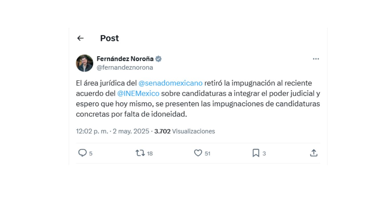 El Senado presentó ante el TEPJF una impugnación en contra del procedimiento aprobado por el Consejo General del INE