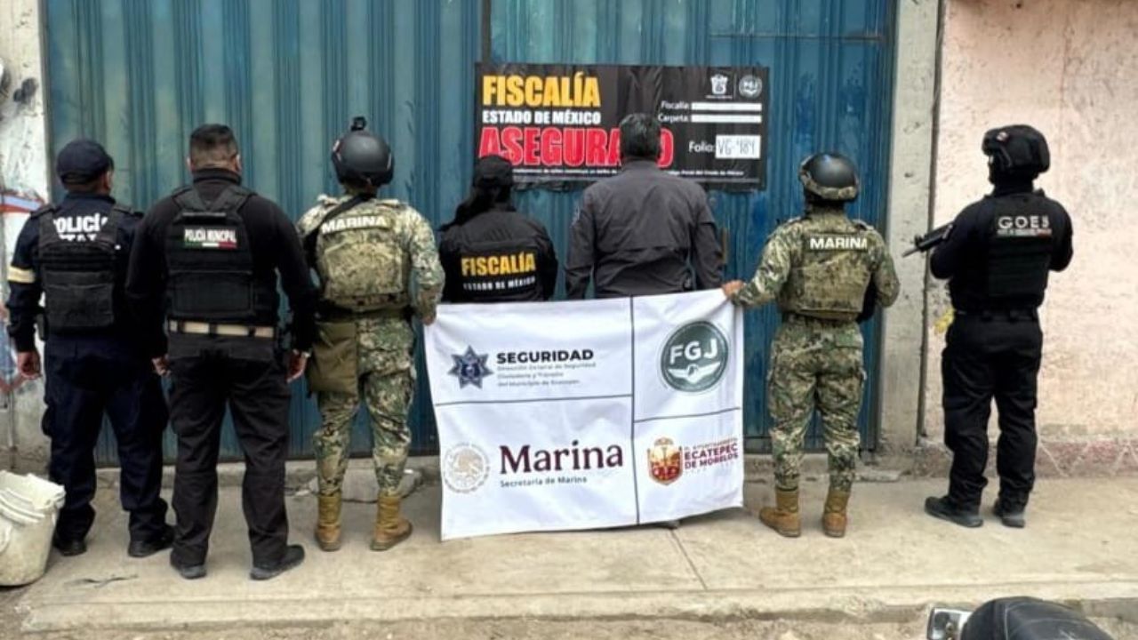 Captan tiroteo entre agentes de seguridad y presuntos vendedores de autopartes robadas en Valle de Chalco.
