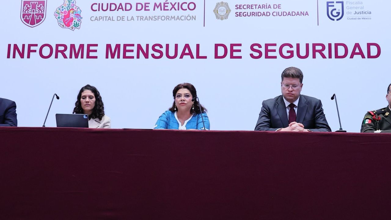 El informe de Seguridad del primer cuatrimestre de 2025 destaca la disminución del 66.6% en delitos de alto impacto en la CDMX.