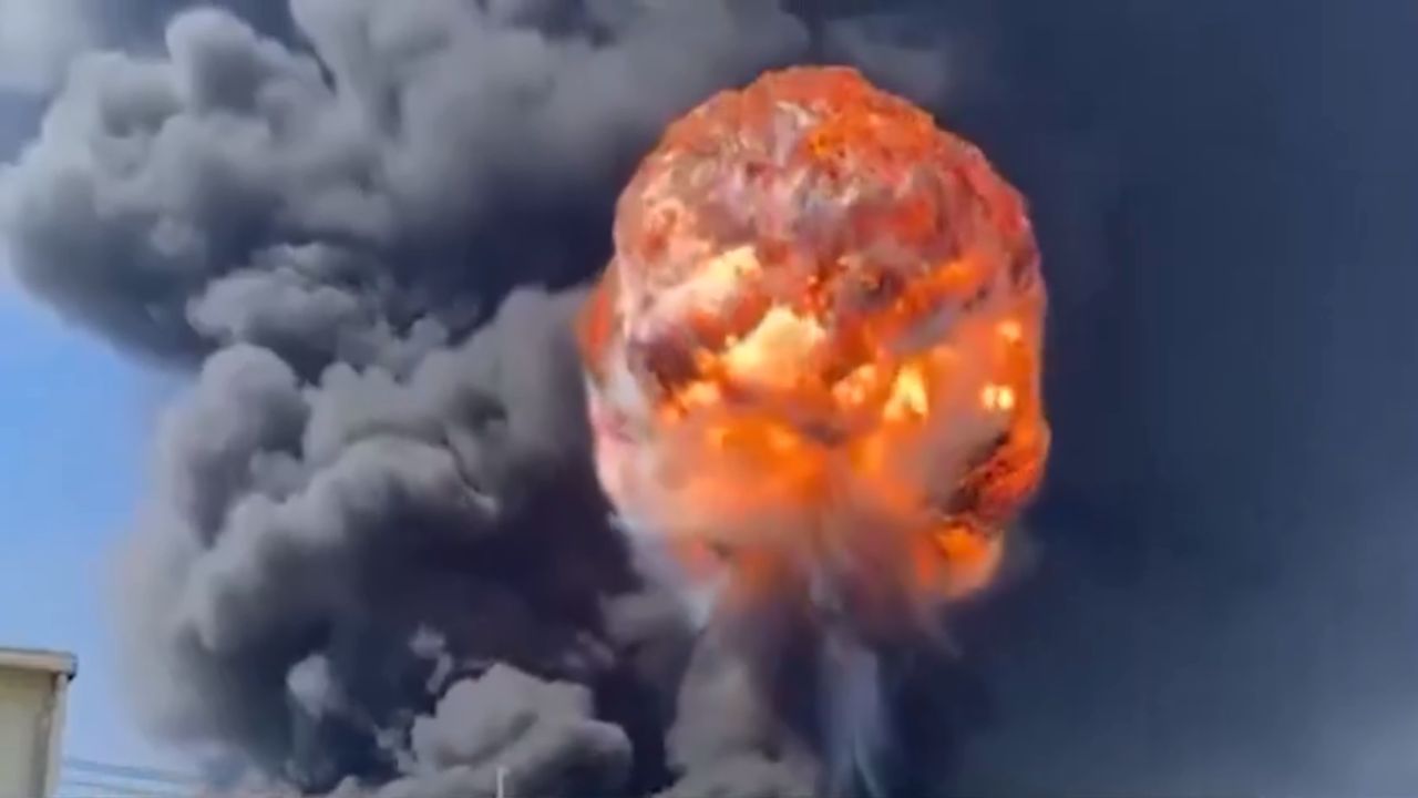 aspectos de la explosión de una planta en China