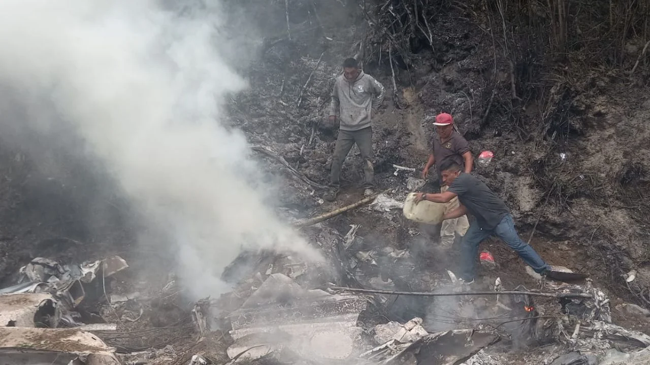Accidente aéreo en las inmediaciones del ejido Pavencul, municipio de Tapachula