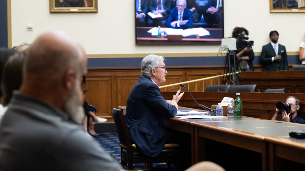 Jerome Powell, habla ante el Comité de Servicios Financieros de la Cámara de Representantes
