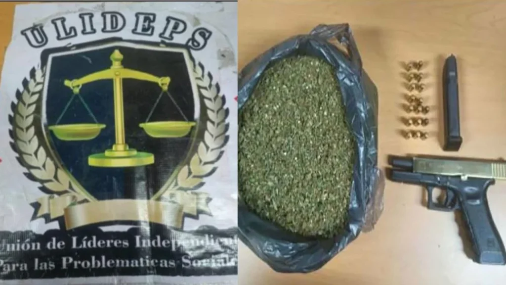  A los detenidos se les aseguraron un arma de fuego y posible droga.