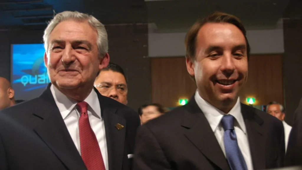 Roberto Servitje junto a Emilio Azcárraga