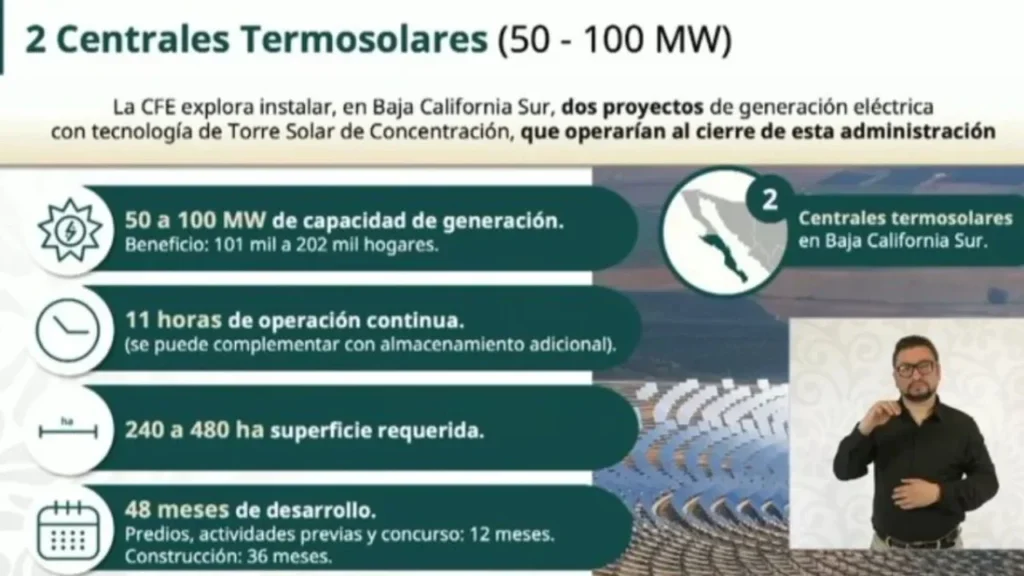 Suministro. Luz Elena Gonzáles titular de la Sener detalló que las plantas serán construidas por CFE con el objetivo de reforzar el abasto ante la alta demanda que hay en Baja California Sur.