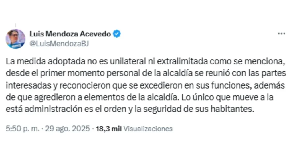 El alcalde de la Benito Juárez le respondió a la Liga MX tras su comunicado con respecto al partido América vs Pachuca.