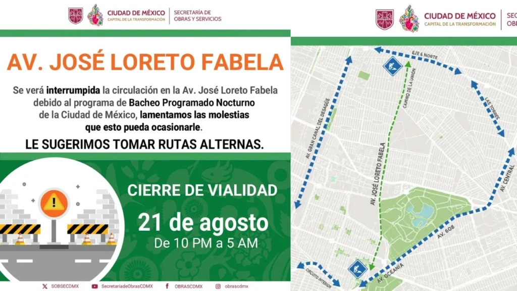 El Programa de Bacheo Nocturno tendrá actividades en algunas zonas de la alcaldía Gustavo A. Madero, durante la madrigada del viernes.