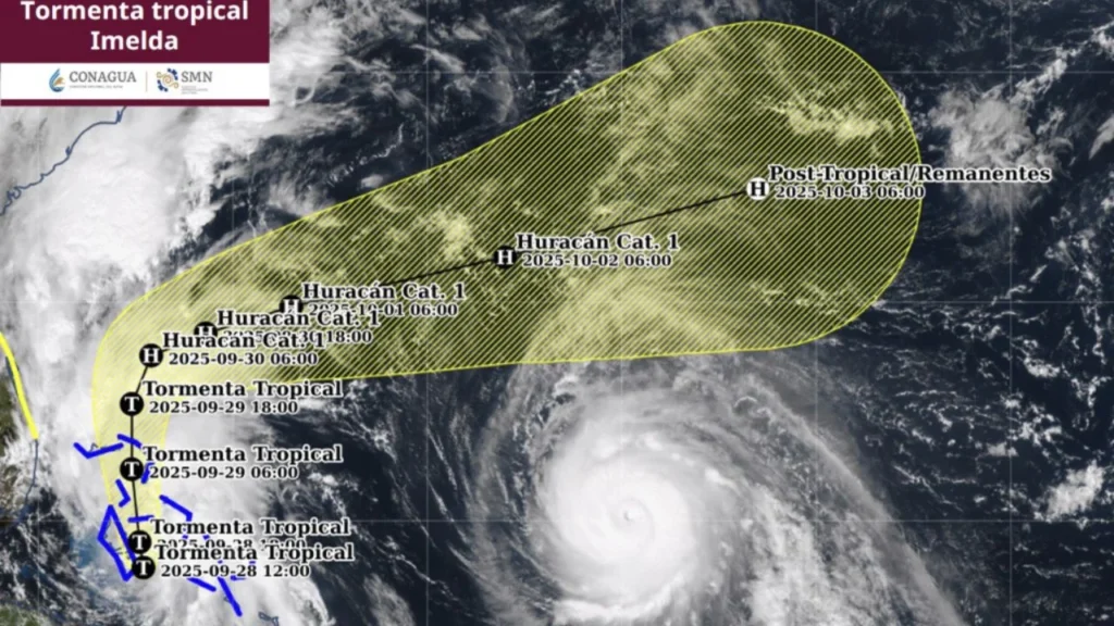 Como parte de la temporada de huracanes, la Conagua anunció la formación de la tormenta tropical 'Imelda' en el Atlántico.