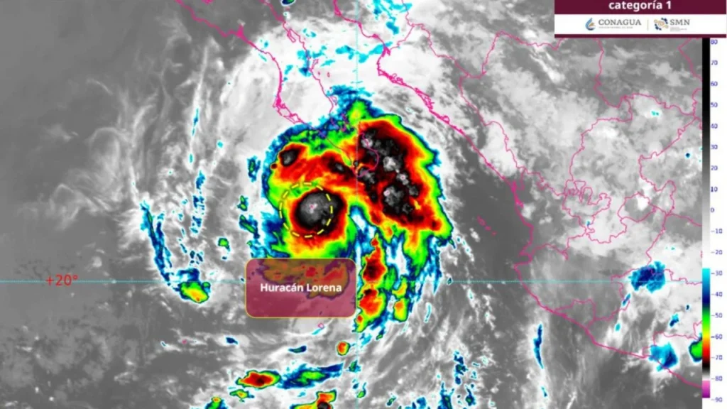 Lorena se intensifica huracán categoría 1