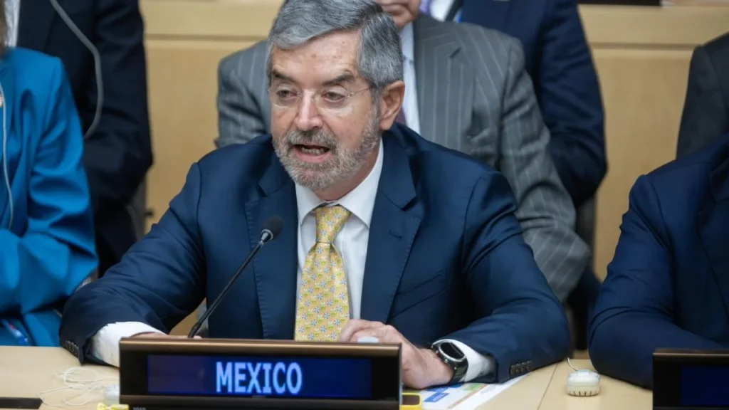 Juan Ramón de la Fuente presumió a la ONU la reducción de la pobreza en México.