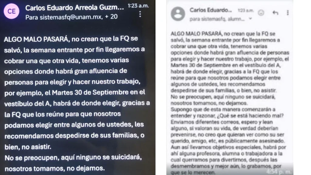 Por presuntas amenazas en redes Facultad de Química tendrá clases en línea.