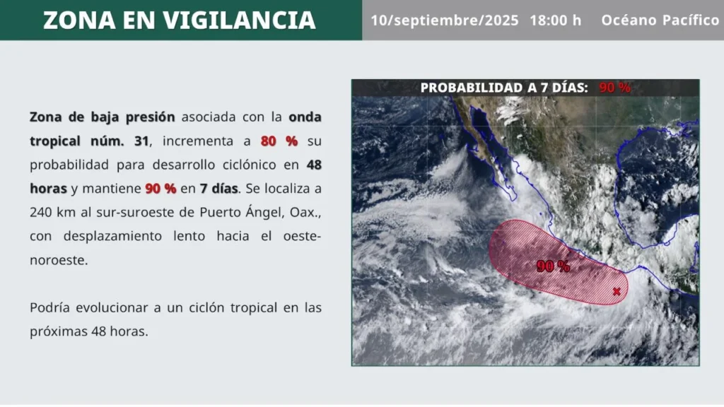  Por formación de una depresión tropical, suspenden clases en Guerrero.