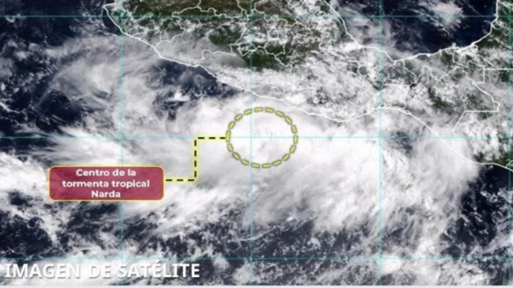 Tormenta tropical Narda se forma al sur de México: conoce su trayectoria.