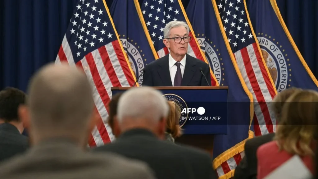 Jerome Powell, habla en una conferencia de prensa en la sede de la Reserva Federal, tras la reunión del Comité Federal de Mercado Abierto (FOMC)