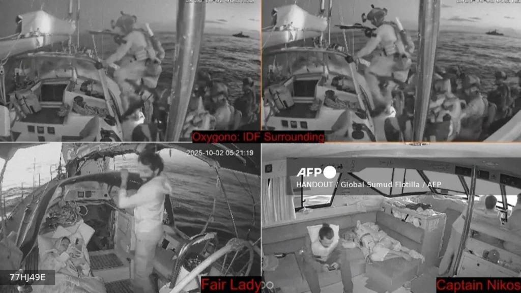 Israel dijo el 2 de octubre de 2025 que deportará a activistas pro-palestinos en una flotilla de ayuda interceptada en el mar cuando se dirigían hacia Gaza, y agregó que ninguno de los buques había logrado romper su bloqueo marítimo