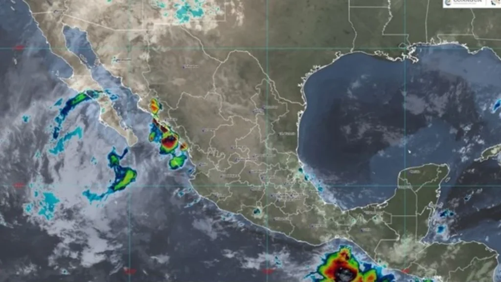 Raymond se localiza a 170 km de BCS,y presenta vientos máximSos sostenidos de 65 km/