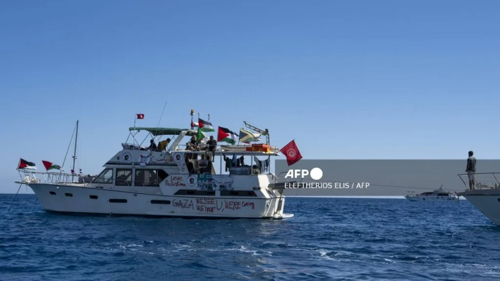 Activistas denuncian que Israel comenzó la intercepción de la Global Sumud Flotilla